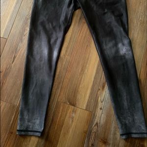 Yoga/exercise pants, black/grey tie dye, Medium
